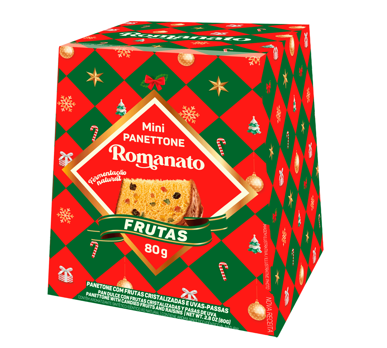 Panettone Frutas Cx 80g
