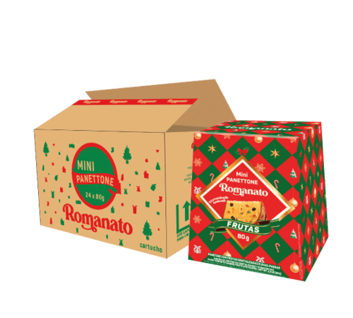 Caixa de mini panettones Frutas Cristalizadas
