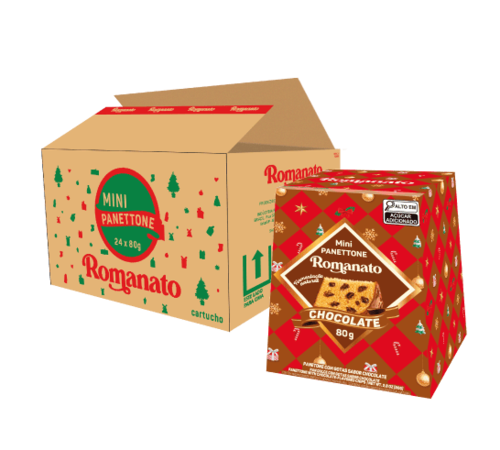 Caixa de mini panettones Gotas de Chocolate