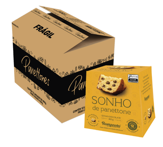 Sonho de Panettone Caixa c/12 Unidades de 400g | Romanato - Imagem 2